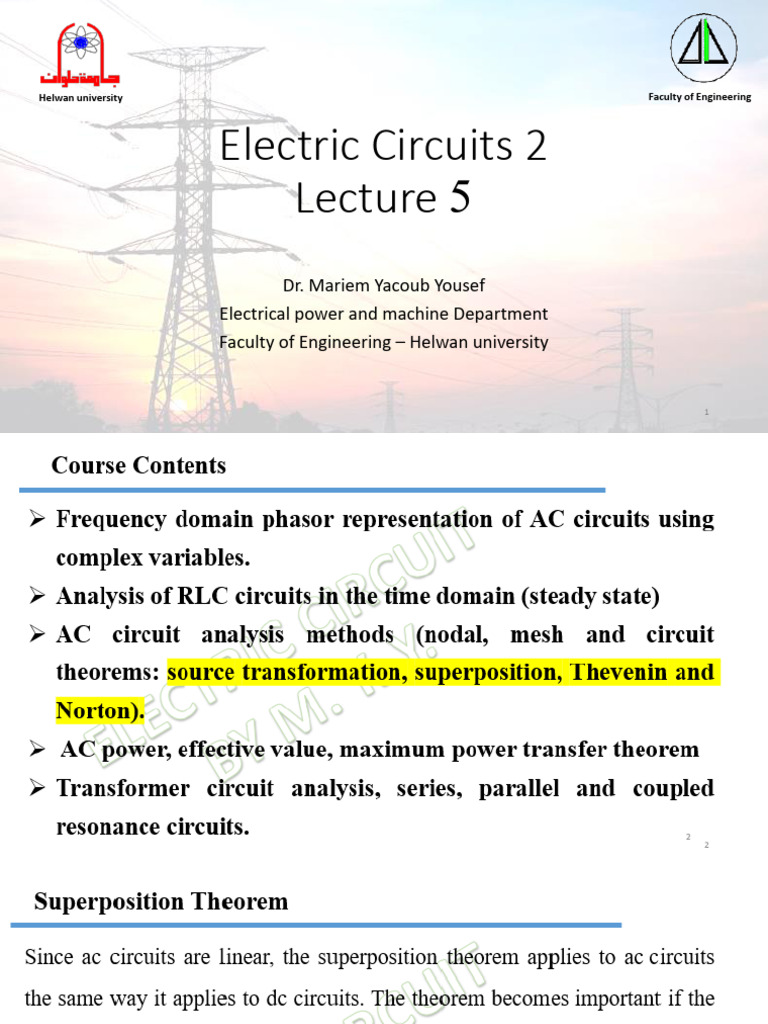 Superposition Theorem in Electric Circuits | PDF