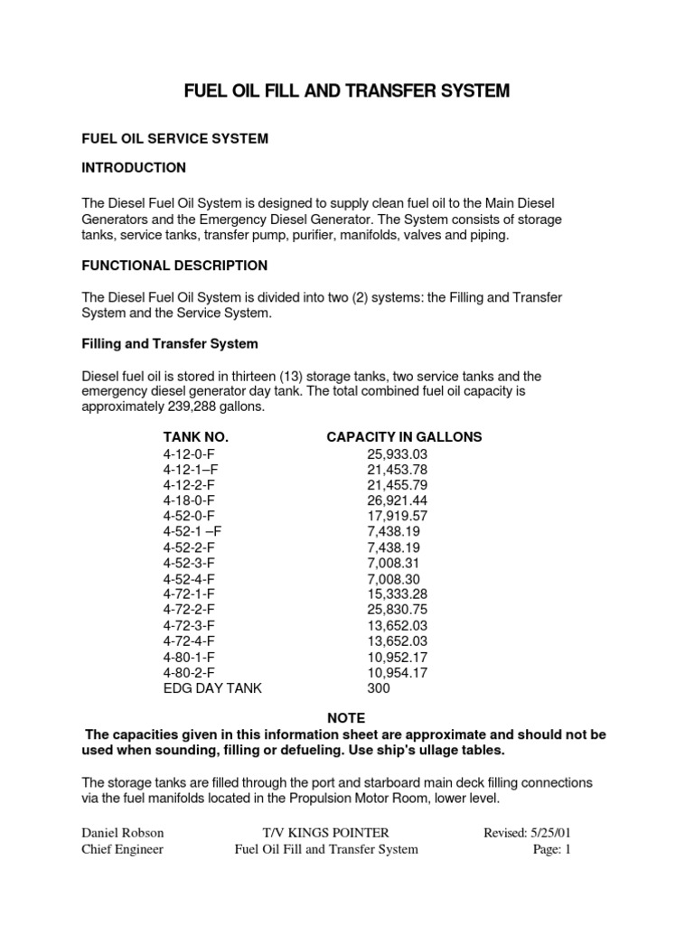 Fuel Oil System Relay Switch