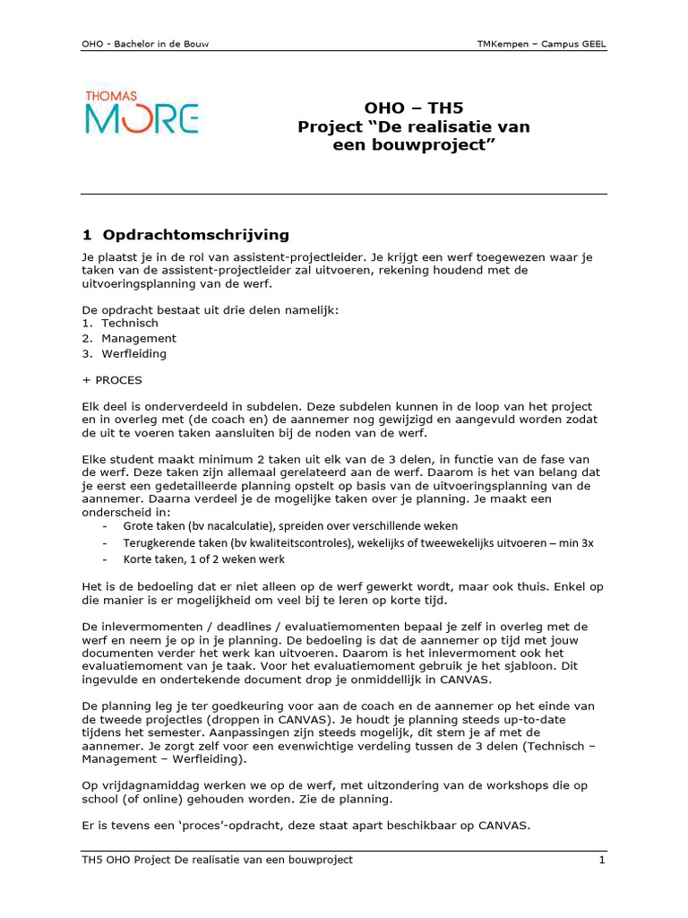 TH5 OHO Project Realisatie - 2025 | PDF