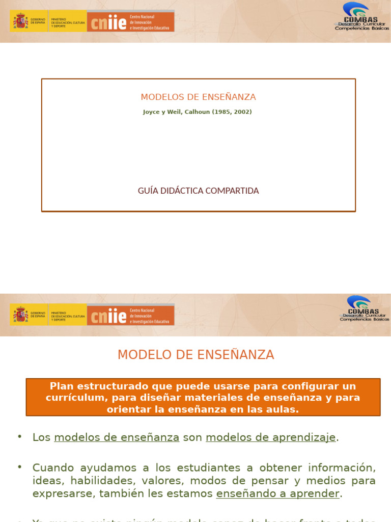 Modelos de Enseñanza y Aprendizaje | PDF | Enseñando | Aprendizaje