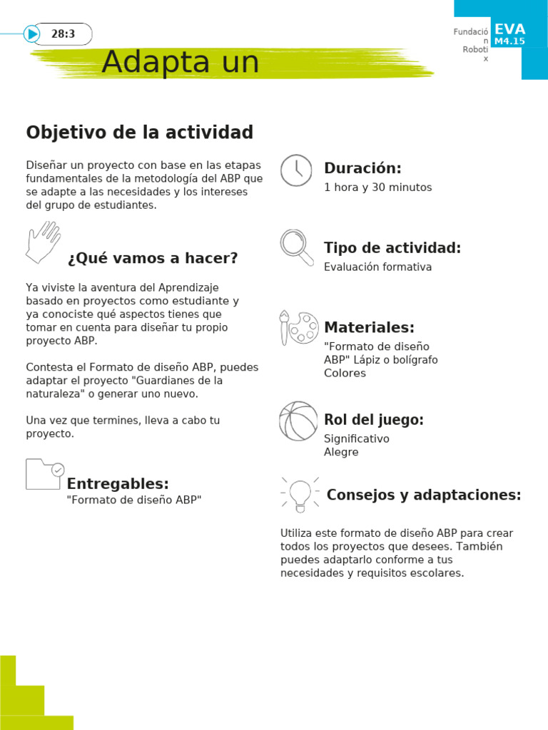 Diseño de Proyectos ABP para Estudiantes | PDF | Educación de la ...