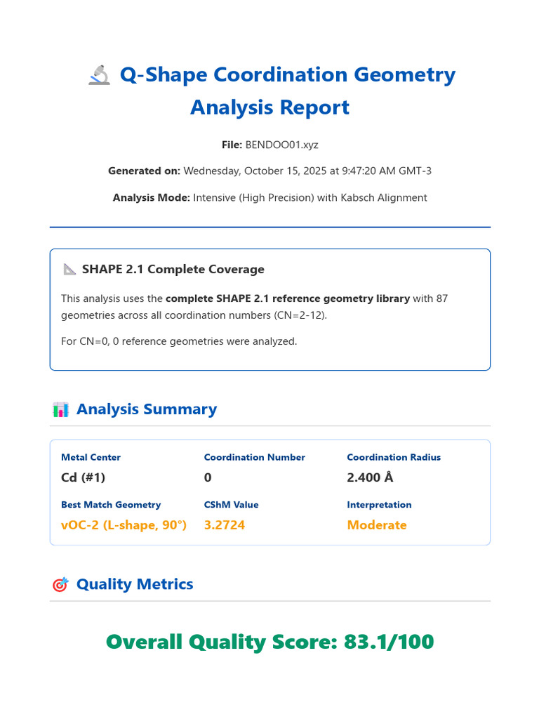 Q-Shape Geometry Analysis Report | PDF | Geometry