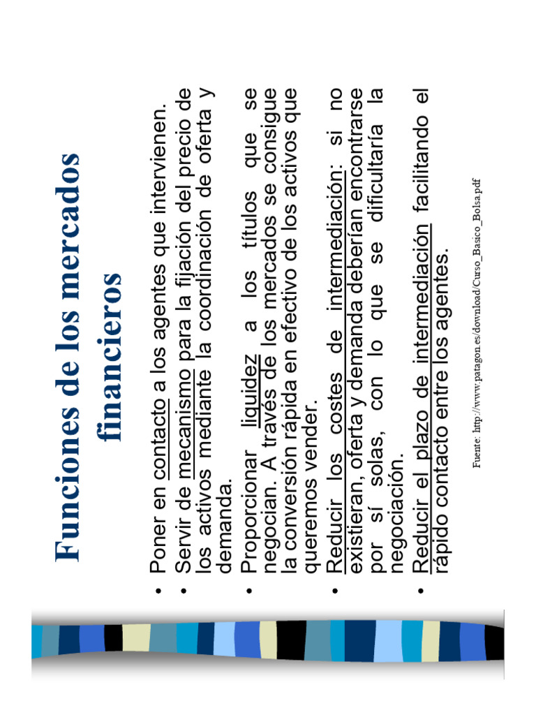 Funciones y Tipos de Mercados Financieros | PDF | Bolsa | Compartir ...