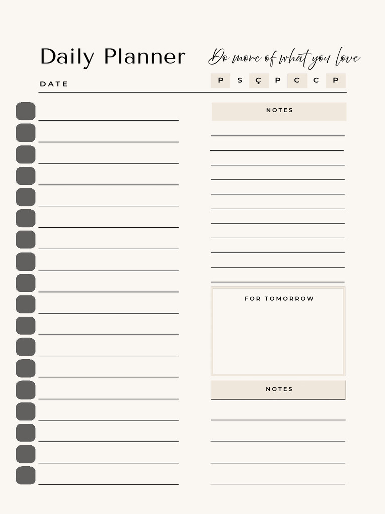 Simple Brown and Beige Minimalist Daily Planner 20250713 192057 0000 ...