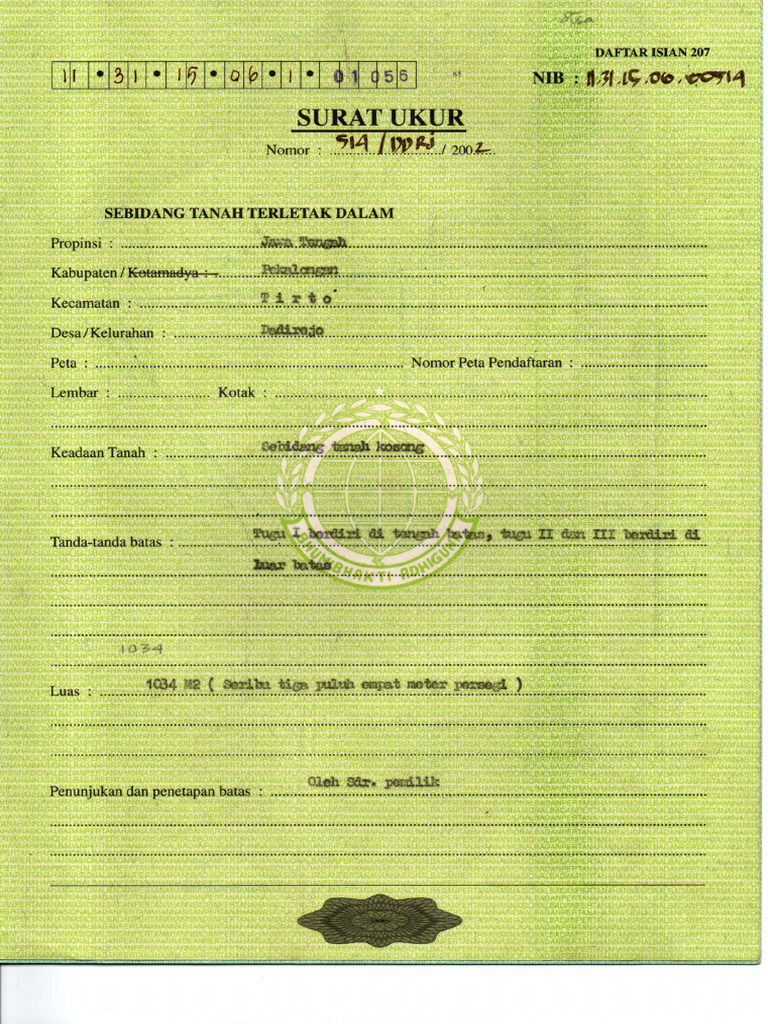 Surat Ukur | PDF