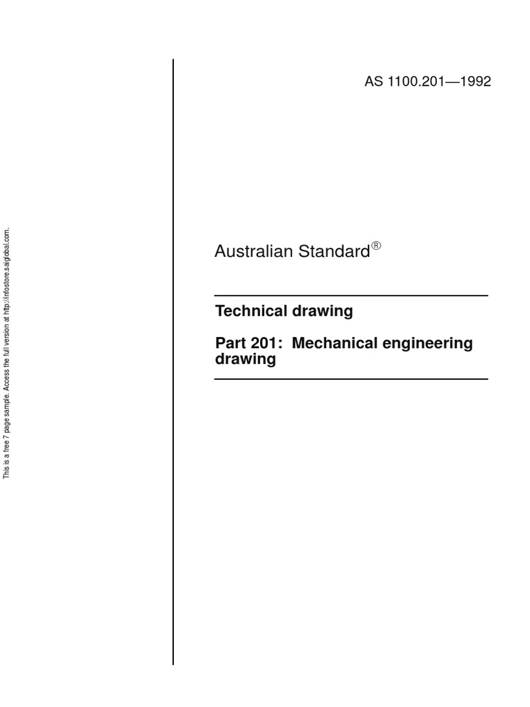As 1100.201-1992 Technical Drawing Mechanical Engineering Drawing | PDF ...