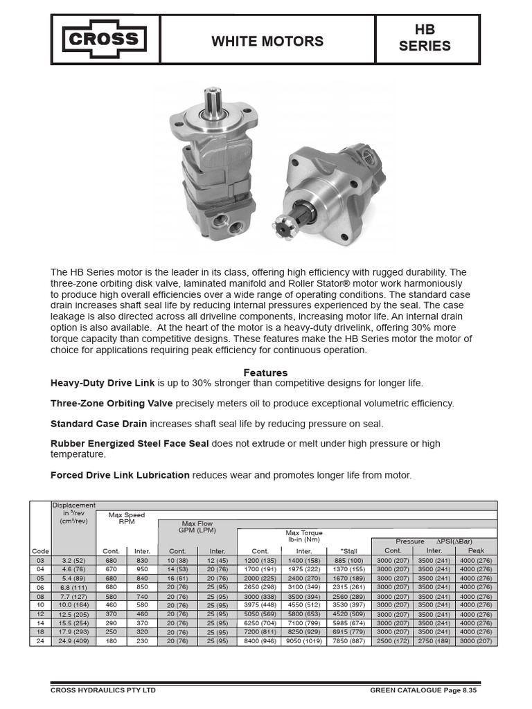 High-Efficiency HB Series Motors | PDF | Mechanical Engineering