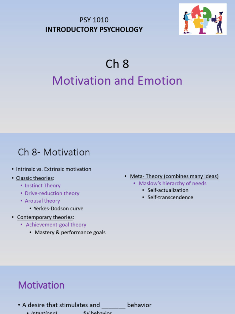 Theories of Motivation and Emotion | PDF | Motivational | Motivation