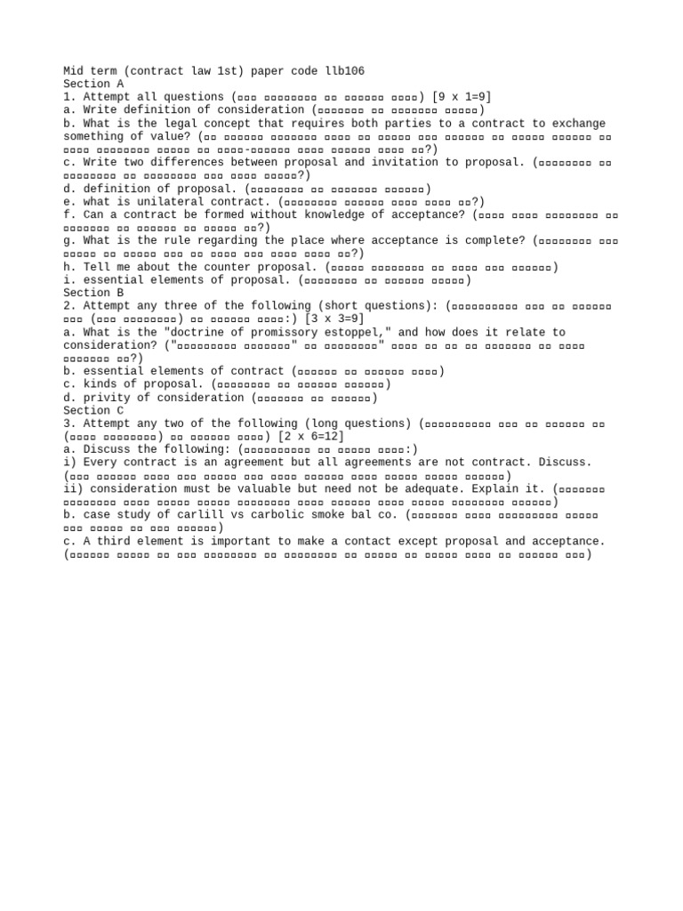 Law of Contract | PDF