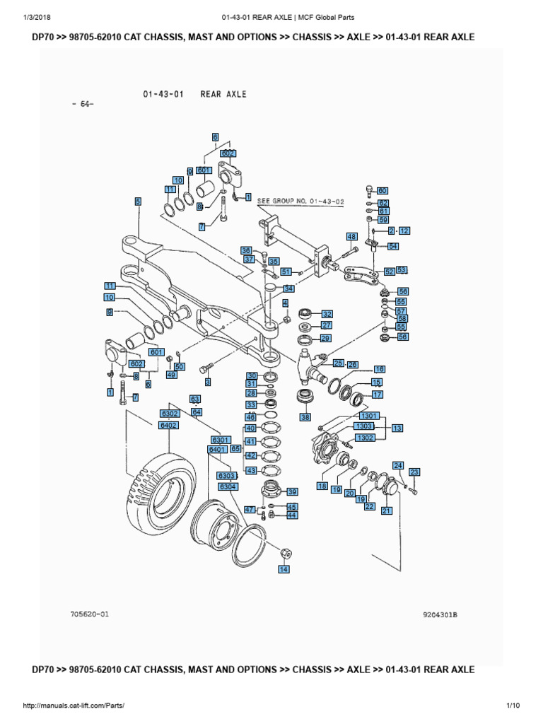 DP70 Rear Axle Parts List | PDF | Automotive Technologies | Vehicle ...