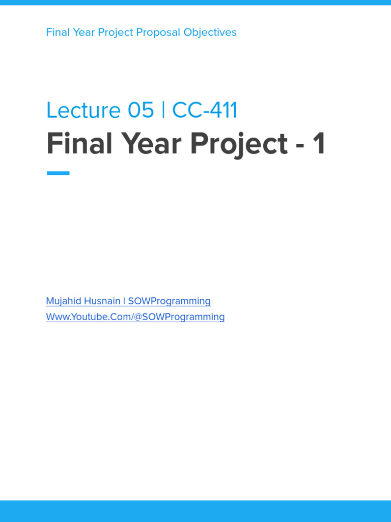 05 - Final Year Project - 1 Objectives - Mujahid Husnain | PDF | Mobile ...