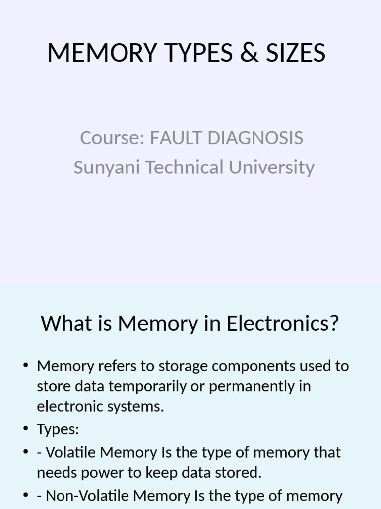 Memory Types and Sizes Explained | PDF | Computer Memory | Random ...