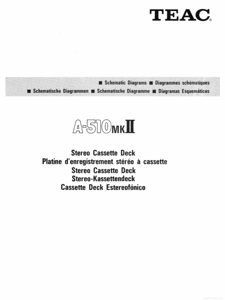 Teac A 510 Mkii Schematic | PDF