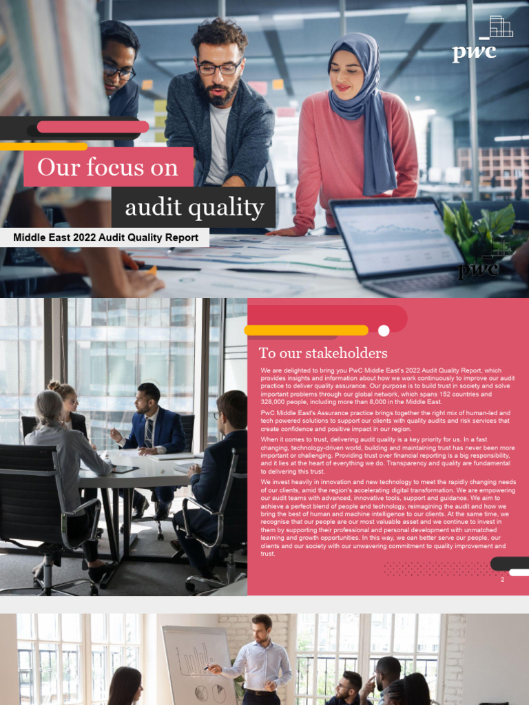 PWC Middle East 2022 Audit Quality Report | PDF | Audit | Regulatory ...