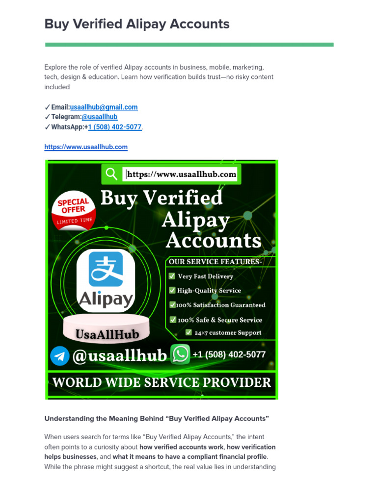 How To Buy, Verified Alipay Accounts | PDF | Authentication | Financial  Technology