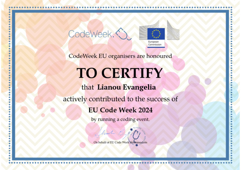 Code Week Certification | PDF