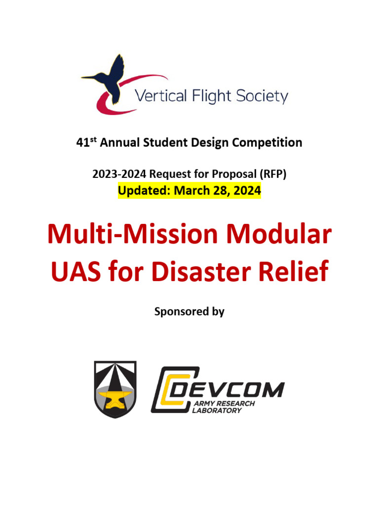 UAS Design Competition RFP 2023-2024 | PDF | Unmanned Aerial Vehicle ...