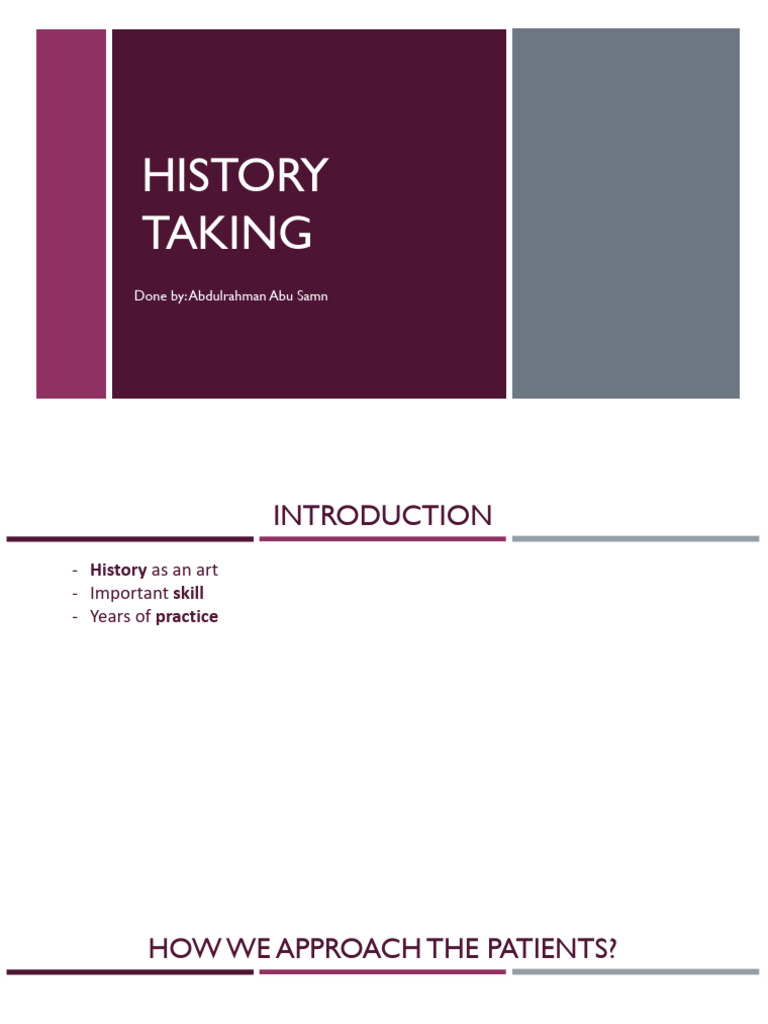 Effective History Taking Techniques | PDF