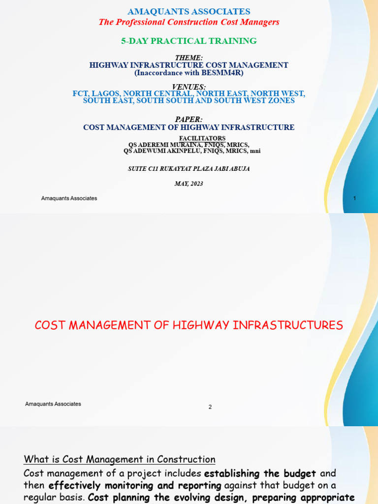 Cost Management of Highway Infrastructure | PDF | Risk Management | Risk