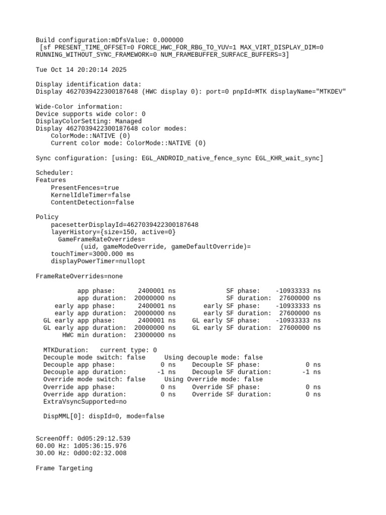 Display Configuration and Performance Data | PDF | Computing | Computer ...