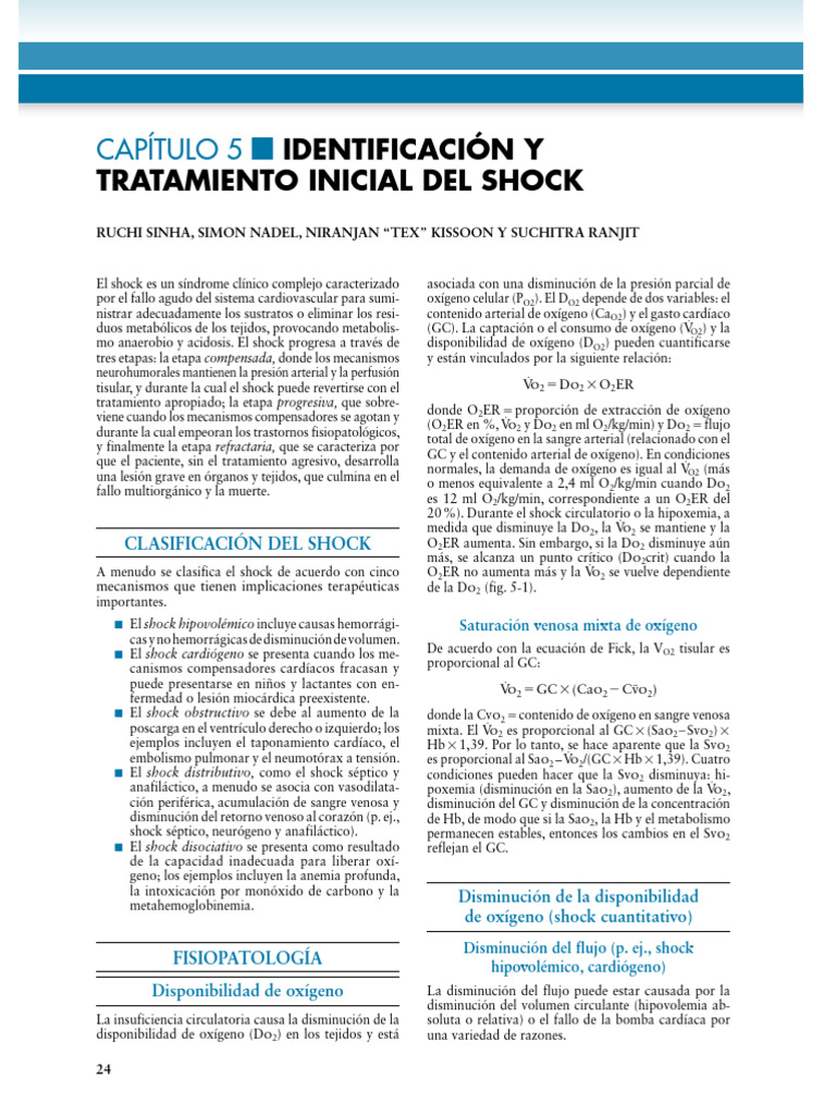 Indentificacion y Tratamiento Inicial Del Shock - Rogers Terapia ...