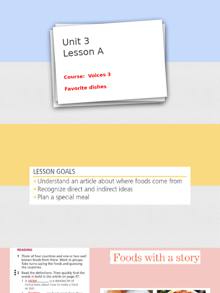 Lesson A - B1 | PDF