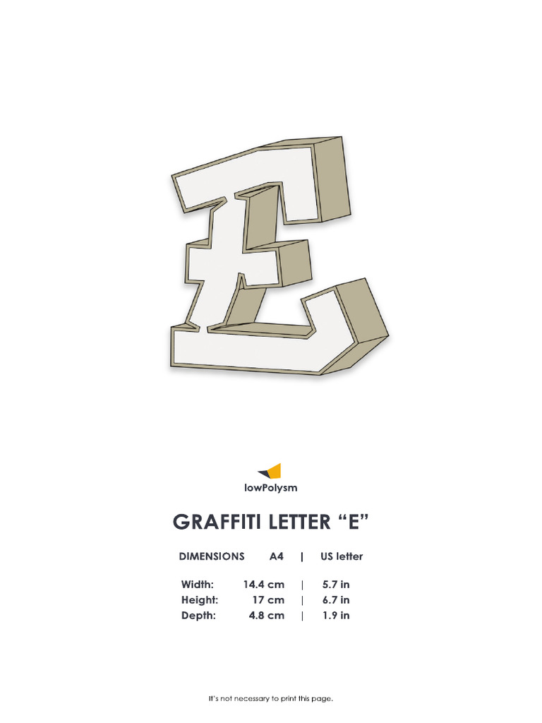 Graffiti Letter E Template 6sheets | PDF