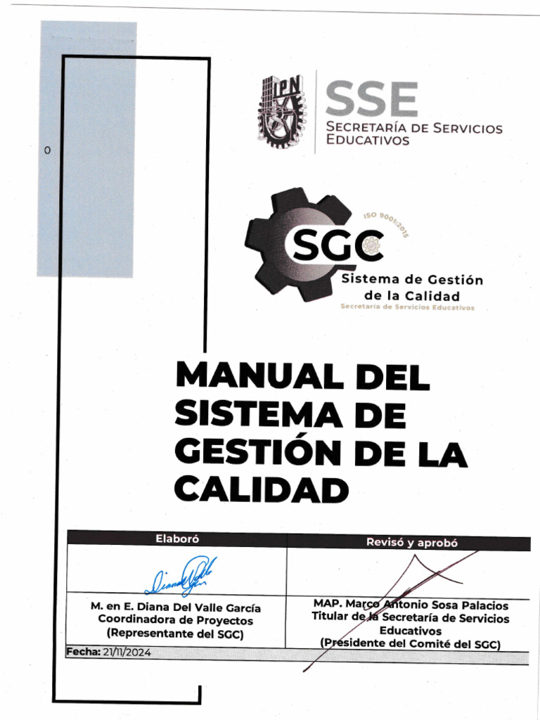 Manual Sistema Gestion Calidad | PDF | Sistema de manejo de calidad ...
