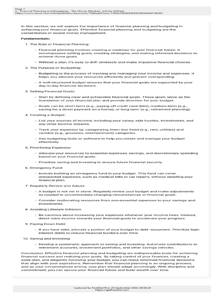Financial Planning and Budgeting Guide | PDF | Budget | Expense