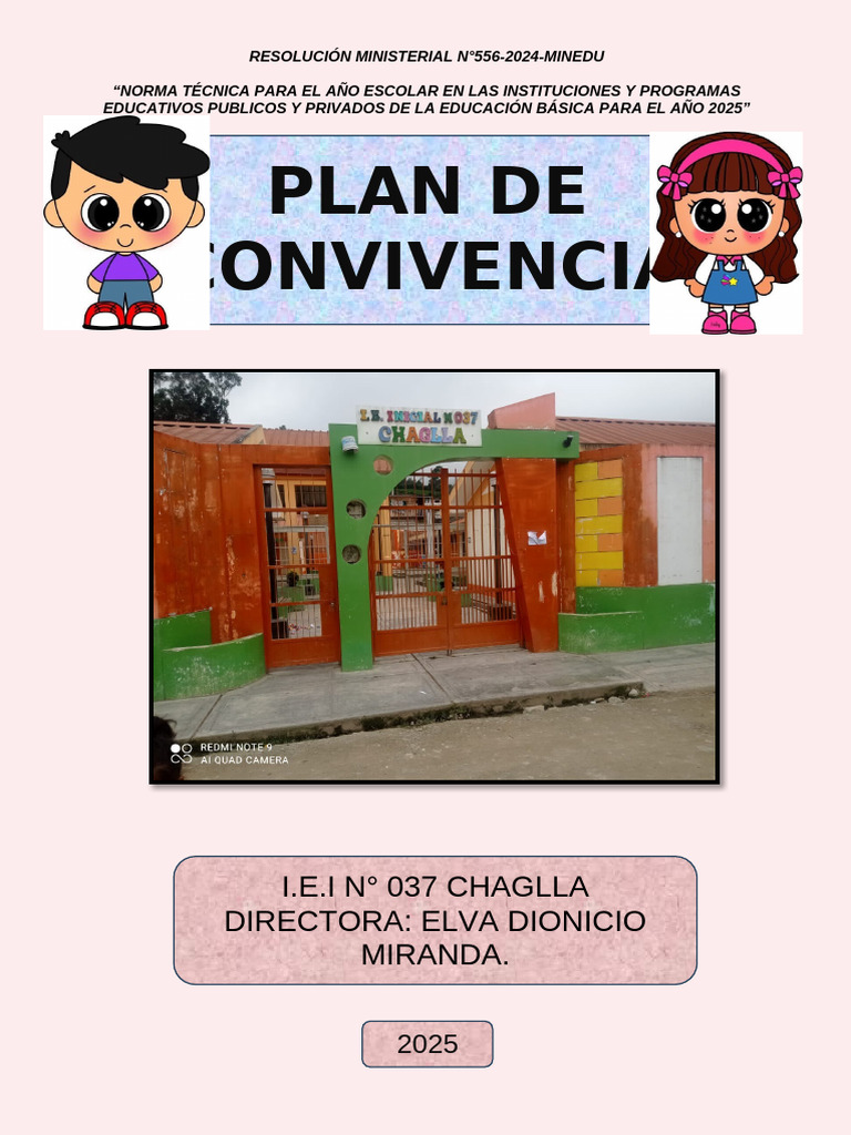 Plan de Convivencia 2025 I.E. 037 Chaglla | PDF | Violencia | Salud mental