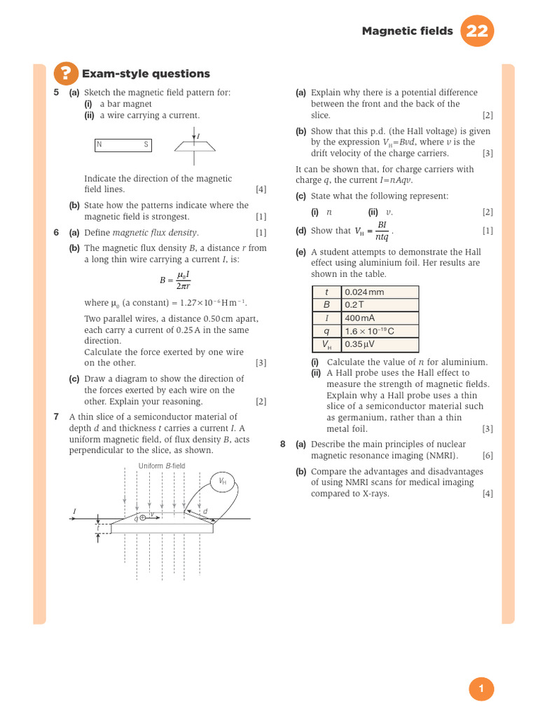 Magnetic Fields: Exam Questions & Concepts | PDF | Magnetic Field ...