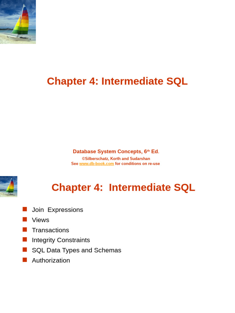 Intermediate SQL Concepts and Joins | PDF | Database Transaction ...