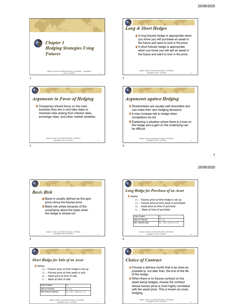 Hedging Strategies with Futures Explained | PDF | Futures Contract ...