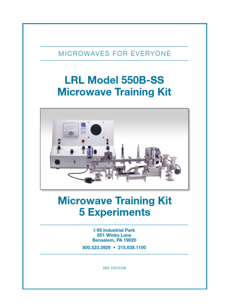 LRL 550B Microwave Training Kit Guide | PDF | Transmission Line | Electric Power Transmission