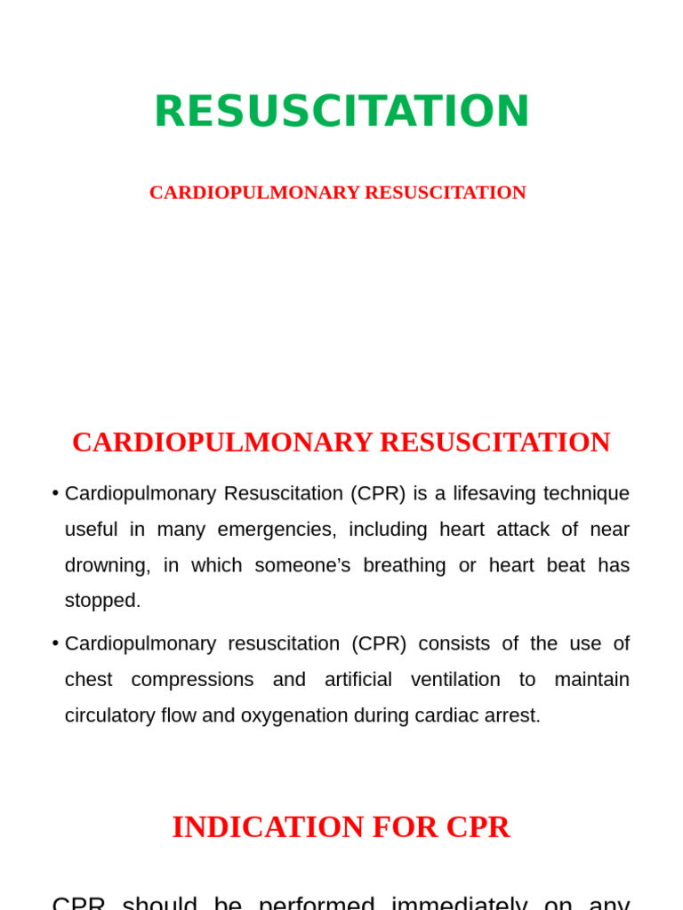 CPR Techniques and Guidelines | PDF | Cardiopulmonary Resuscitation ...