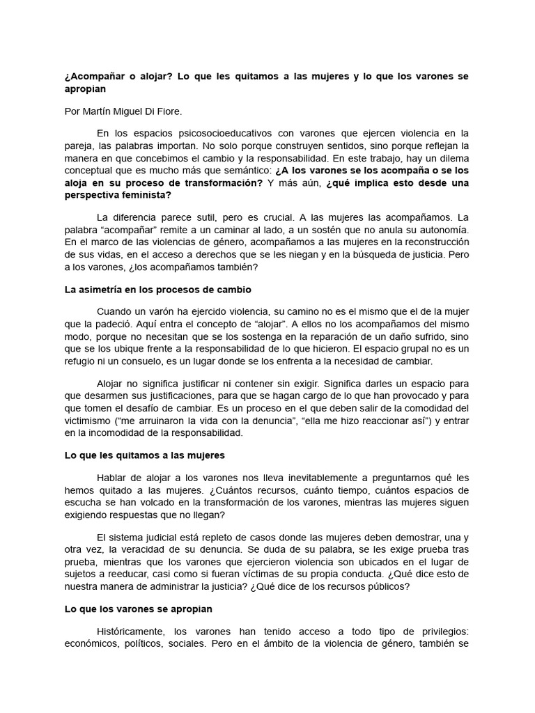 Acompañar o Alojar | PDF | Violencia