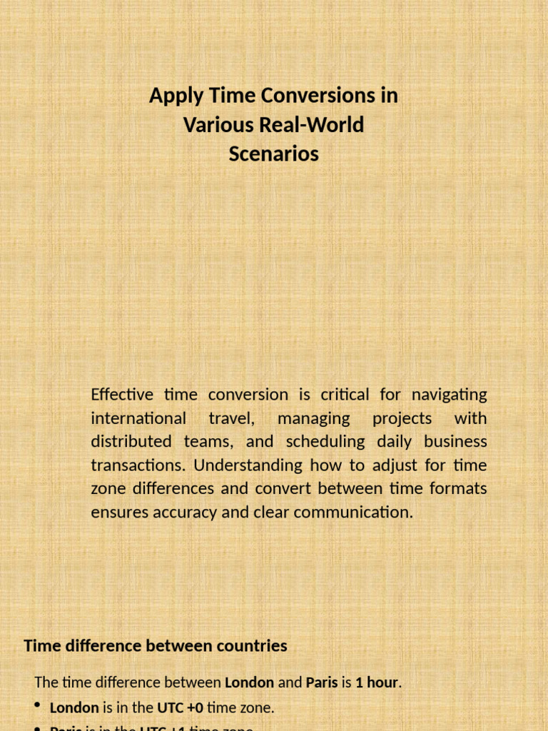 Mastering Time Conversions for Travel | PDF | Spacetime