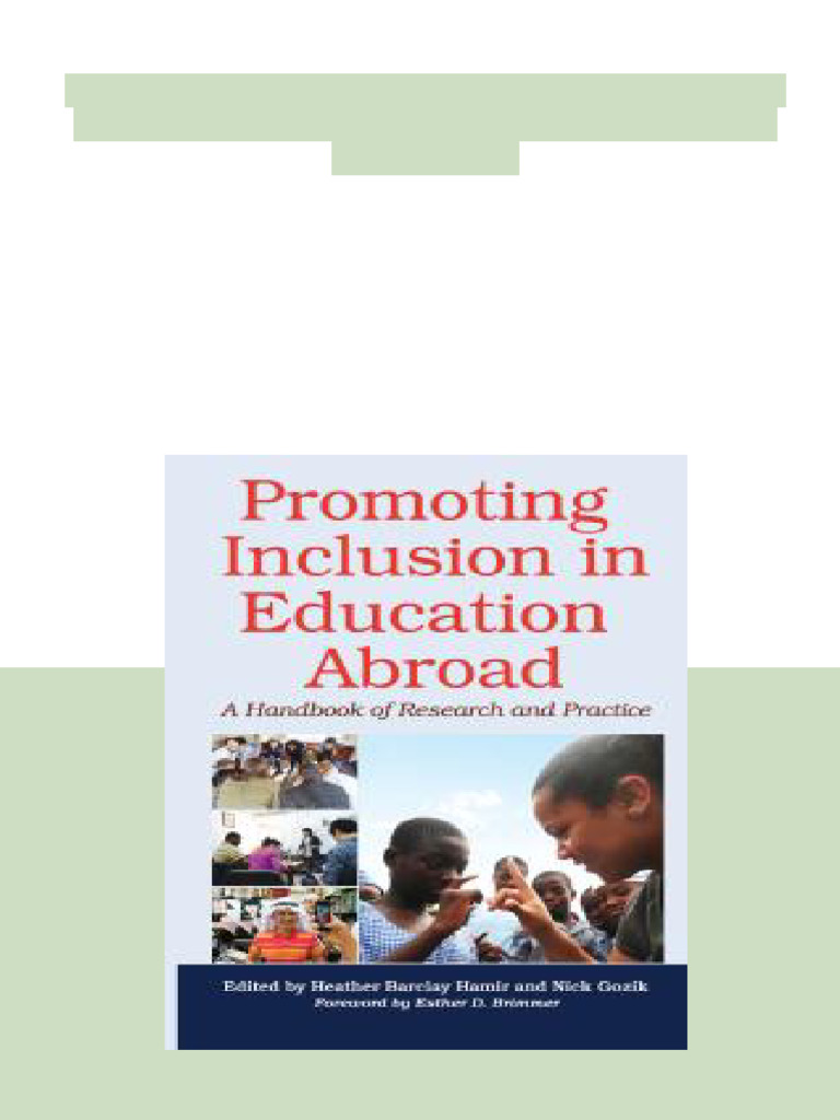 Promoting Inclusion in Education Abroad A Handbook of Research and ...