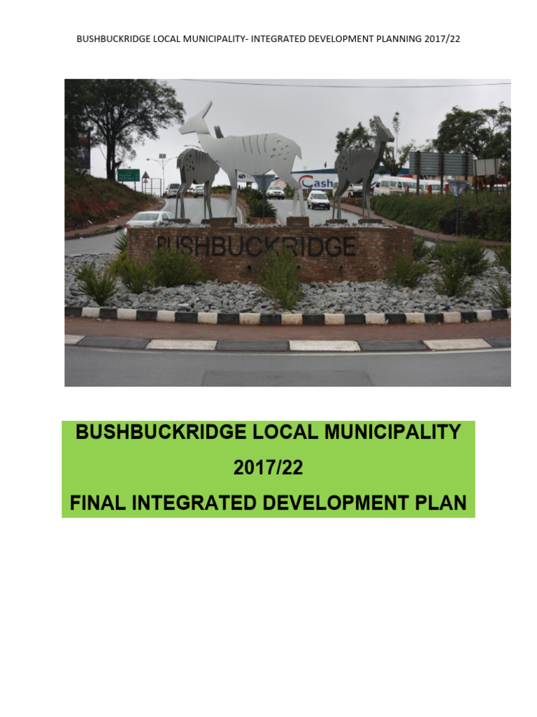 Bushbuckridge IDP 2017-2022 Overview | PDF | Infrastructure | Taxes