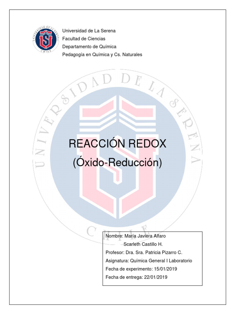 REACCION REDOX Oxido Reduccion | PDF | Redox | Electroquímica