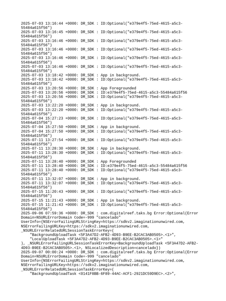 DR_SDK Error Log Analysis | PDF