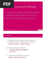 Présentation "Éthique & Réseaux Sociaux" - Conférence Educpros #Epconf