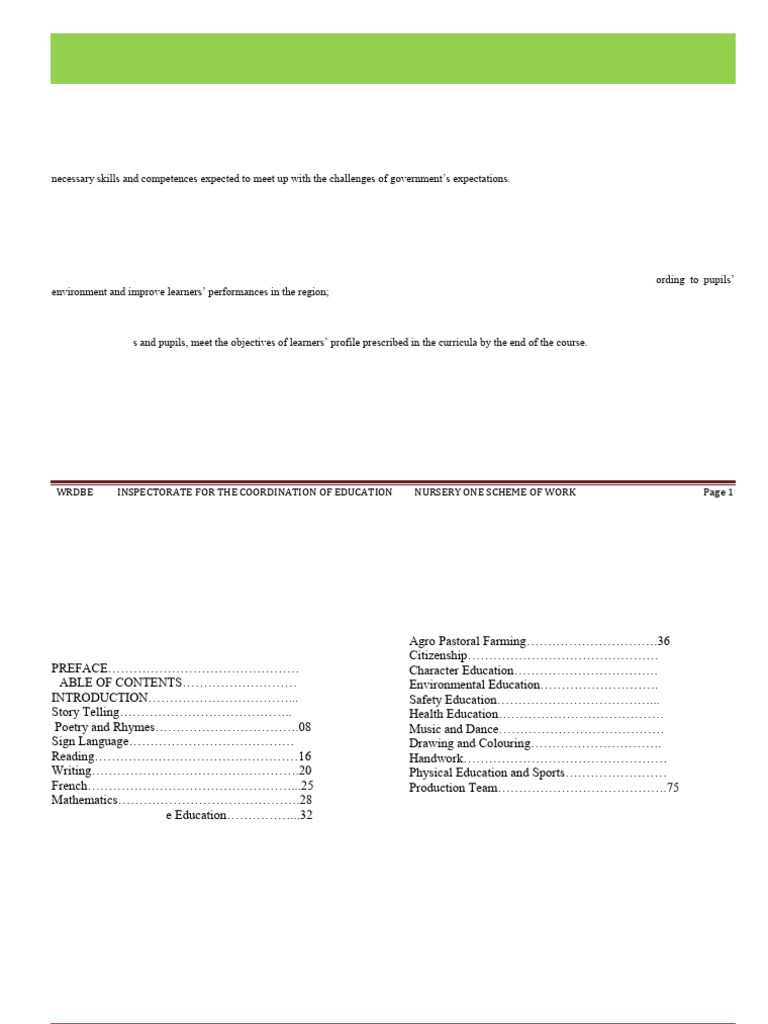 Nursery One Scheme 15 Dec | PDF | Poetry | Curriculum