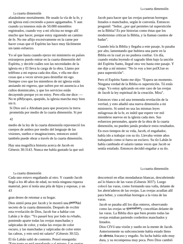 La Cuarta Dimensión del Espíritu | PDF | Jacob | Oración