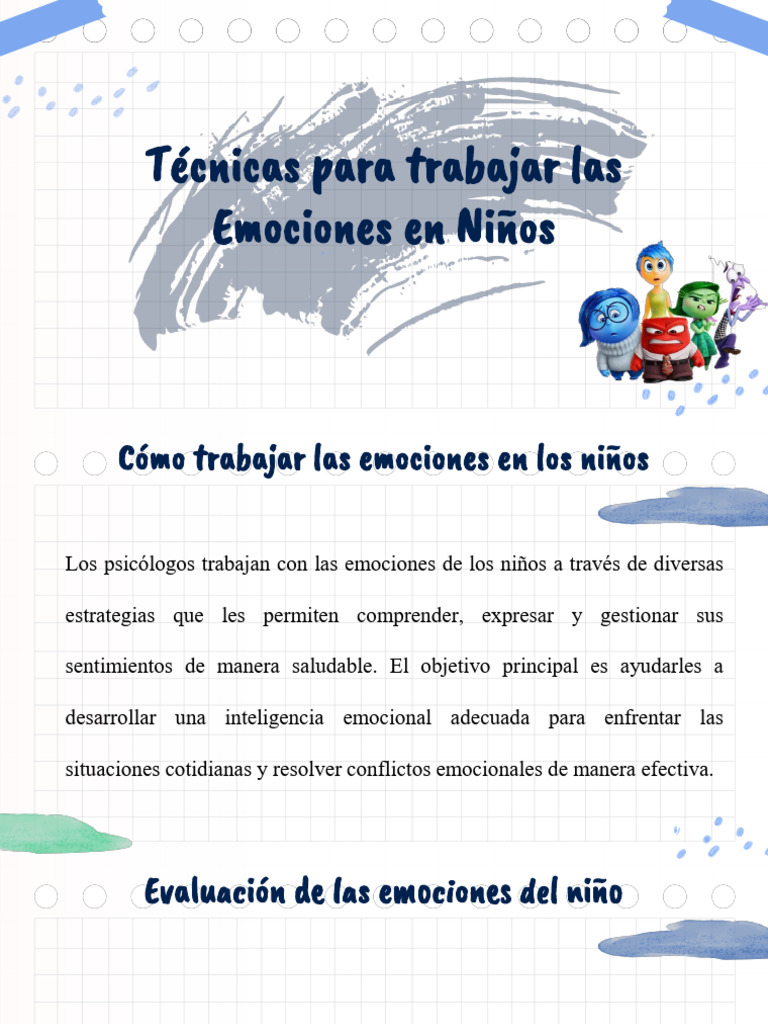 Técnicas para Trabajar Las Emociones en Niños | PDF | Las emociones ...