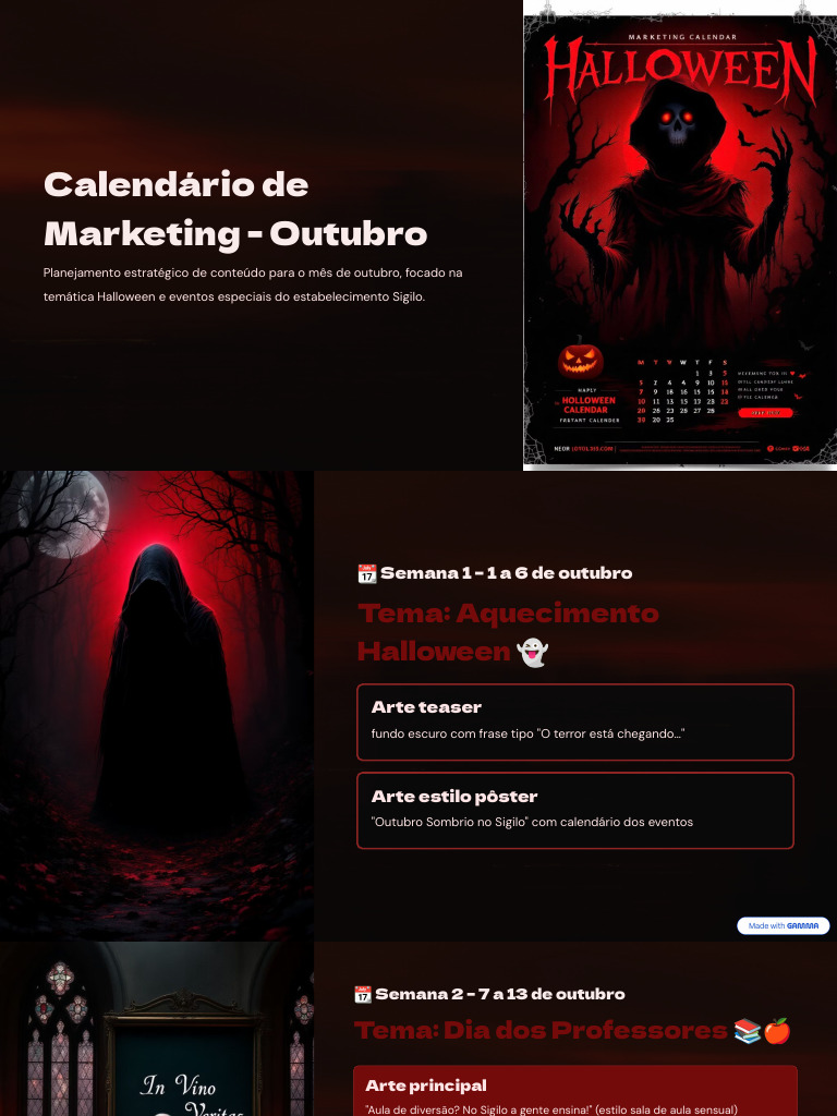 Calendário de Marketing - Outubro | PDF