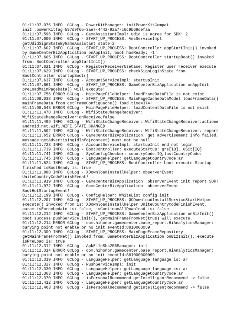 GameCenter Initialization Log Analysis | PDF | Hypertext Transfer ...