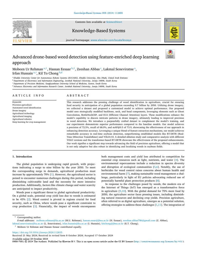 Advanced Drone Weed Detection Model | PDF | Deep Learning | Agriculture