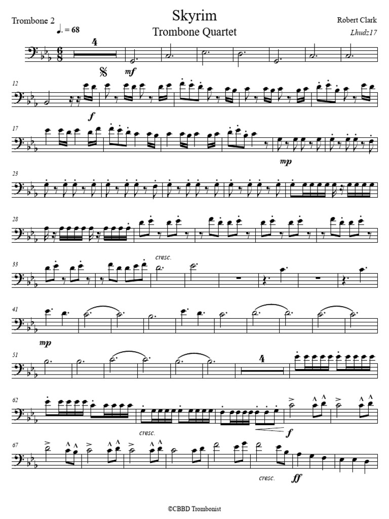 Trombone Quartet Sheet Music | PDF